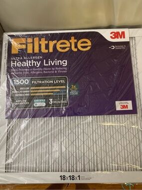 3M Filtrete Ultra Allergen 1500 filtration 4 Filters All New FOUR TOTAL 18x18x1